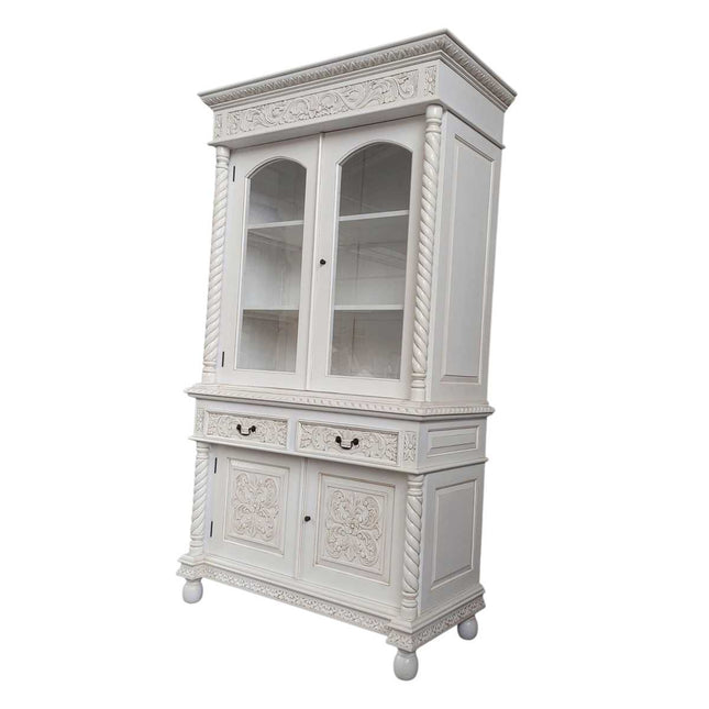 NAXOS FRENCH CABINET & SIDEBOARD ☆ WHITE ANTIQUE